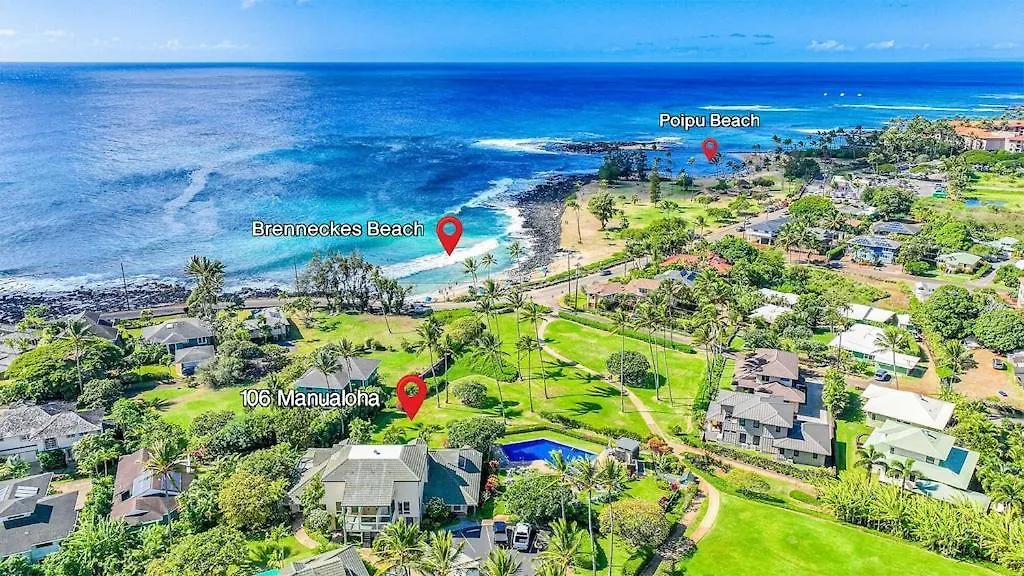 Holiday home Honu He'E Nalu - The Surfing Turtle - Ocean & Beachfront! Stunning Views! Koloa United States
