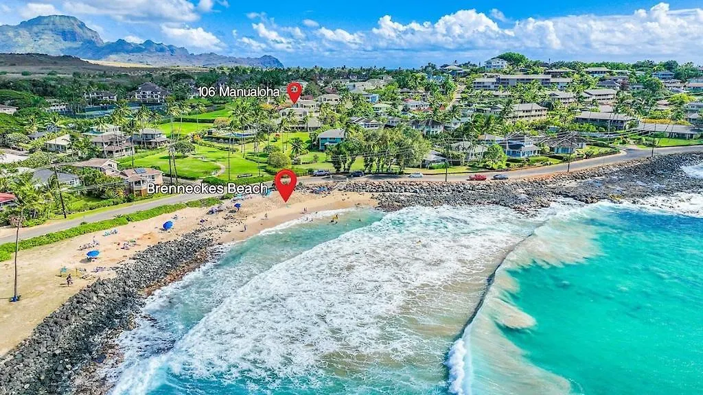 Holiday home Honu He'E Nalu - The Surfing Turtle - Ocean & Beachfront! Stunning Views! Koloa